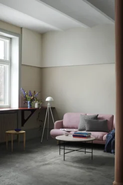Fritz Hansen Planner MC300 soffbord, cirkulärt, svart - marmor Cream