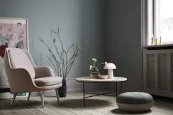 Fritz Hansen Planner MC300 soffbord, cirkulärt, svart - marmor Cream