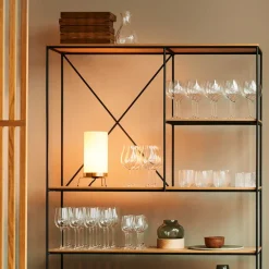 Fritz Hansen PM-02 bordslampa, opal - mässing