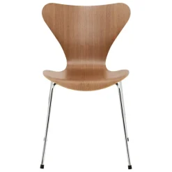 Fritz Hansen Series 7 3107 stol, krom - valnötsfanér