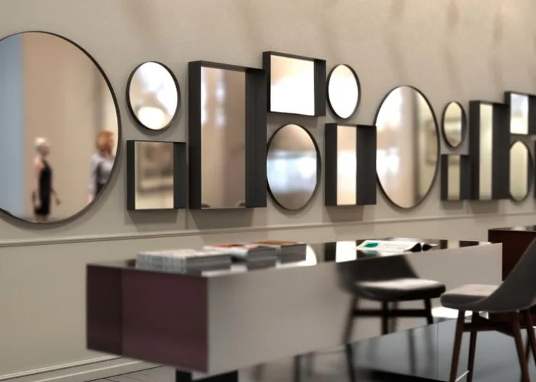 Frost Unu 4133 spegel, 40 x 60 cm, svart