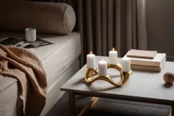 Georg Jensen Cobra ljushållare, rund, guld