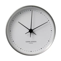 Georg Jensen Henning Koppel väggklocka, 10 cm, rostfritt stål