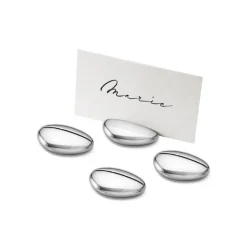 Georg Jensen Sky bordskortshållare, 4 st, krompläterade