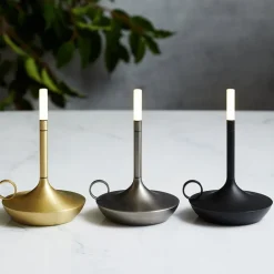 Graypants Wick S bordslampa, batteridriven, grafit