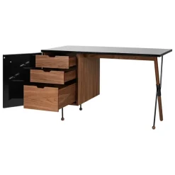 GUBI 62 Desk, valnöt - svart