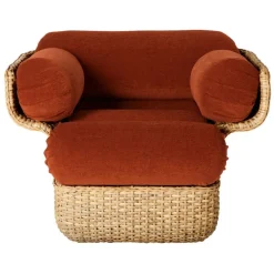 GUBI Basket fåtölj, rotting - Belsuede Special FR 133