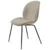 GUBI Beetle stol, matt svart - beige - Light Boucle 008
