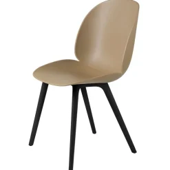 GUBI Beetle stol, plastversion, svart - pebble brown