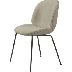 GUBI Beetle stol, svart stål - Light Boucle 08