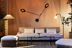 GUBI Bohemian 72 fotpall, rotting - Diagonal Boucle 007