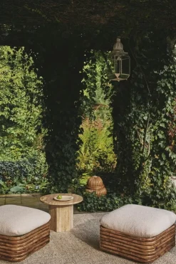 GUBI Bohemian 72 fotpall, rotting - Diagonal Boucle 007