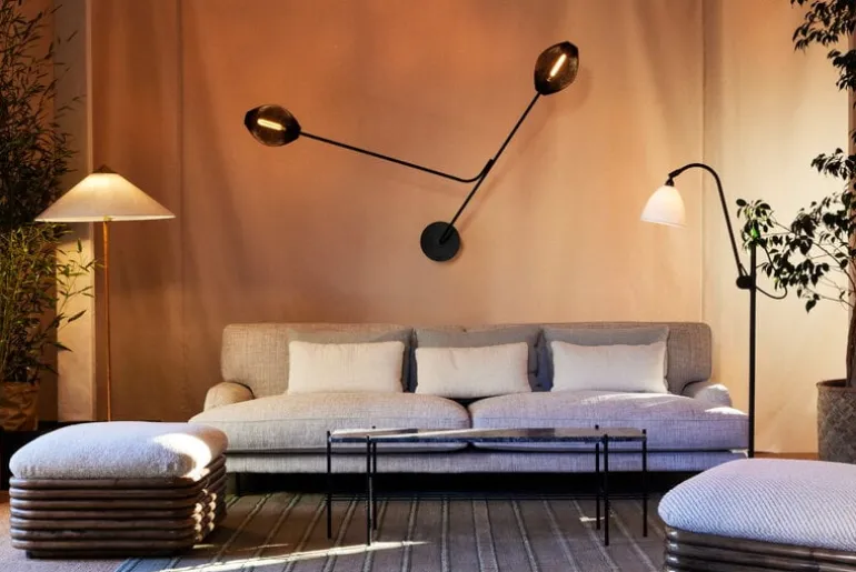 GUBI Bohemian 72 fotpall, rotting - Chevron FR 002