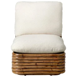 GUBI Bohemian 72 loungefåtölj, rotting - Diagonal Boucle 007