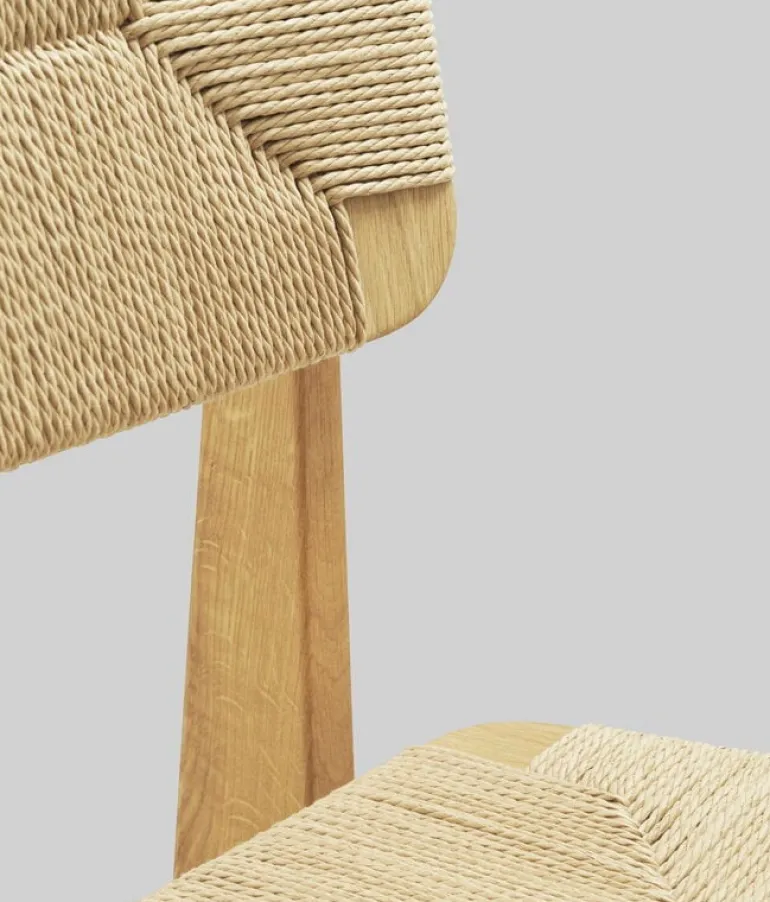 GUBI C-Chair Outdoor, naturlig - teak