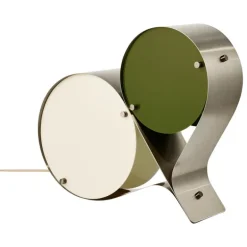 GUBI Coppia bordslampa, stål, elfenben - oliv