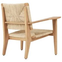 GUBI F-Chair Outdoor lounge stol, naturlig - teak