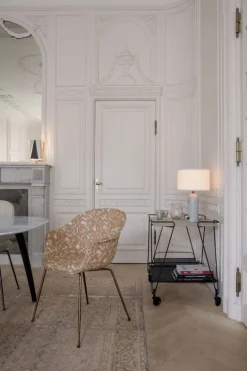 GUBI Gravity bordslampa, stor, grå marmor - kanvas