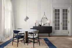 GUBI Gravity bordslampa, stor, grå marmor - kanvas