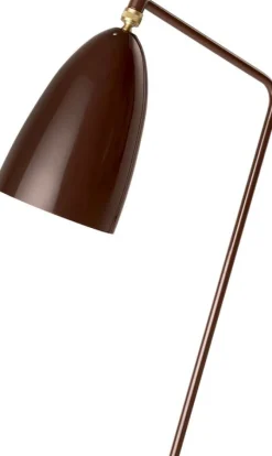 GUBI Gräshoppa golvlampa, valnötsbrun, glansig