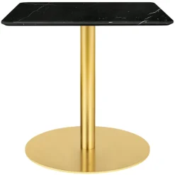 GUBI GUBI 1.0 soffbord, 60 x 60 cm, mässing - svart marmor