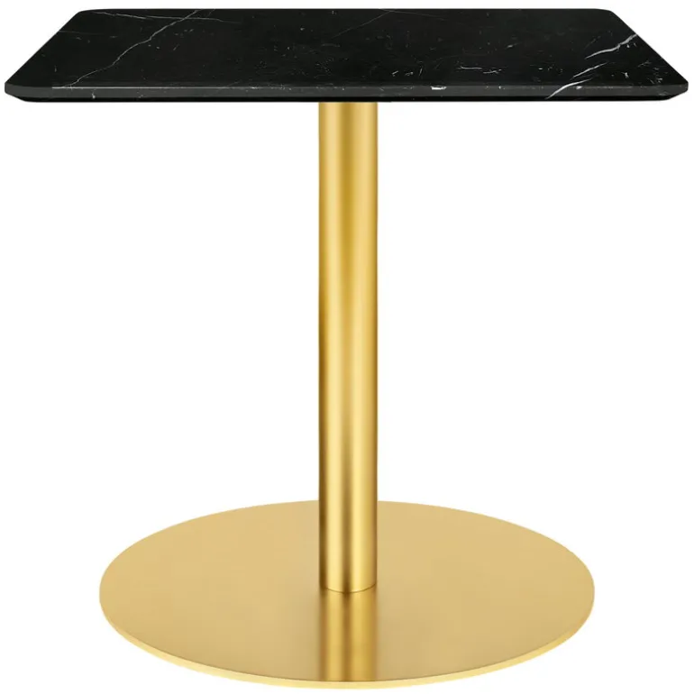 GUBI GUBI 1.0 soffbord, 60 x 60 cm, mässing - svart marmor