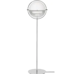 GUBI Multi-Lite golvlampa, krom - vit