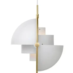 GUBI Multi-Lite pendellampa, mässing - vit