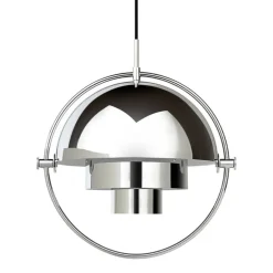 GUBI Multi-Lite pendellampa, liten, krom - krom