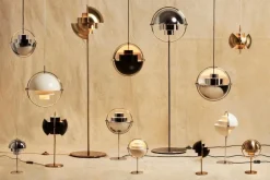 GUBI Multi-Lite pendellampa, krom