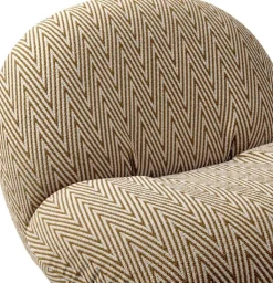 GUBI Pacha Outdoor loungefåtölj, svängbar bas, Chevron FR 022