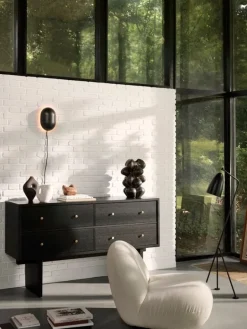 GUBI Pacha Outdoor loungefåtölj, svängbar bas, Lorkey 40