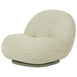 GUBI Pacha Outdoor loungefåtölj, svängbar bas, Chevron FR 008