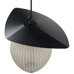 GUBI Satellite Outdoor pendellampa, 27 cm, svart - gräddvit