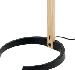 GUBI Timberline golvlampa, ek - björk - vit canvas