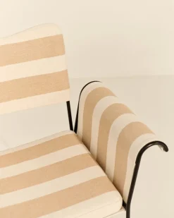 GUBI Tropique stol, klassiskt svart - Leslie Stripe 40