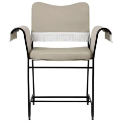 GUBI Tropique stol med fransar, svart - Limonta 12