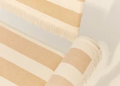 GUBI Tropique stol med fransar, klassiskt vit - Leslie Stripe 40