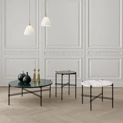 GUBI TS soffbord, 80 cm, svart - svart marmor