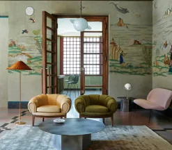 GUBI Tynell 9602 golvlampa, mässing - rotting