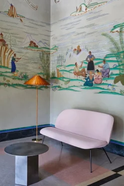 GUBI Tynell 9602 golvlampa, mässing - rotting