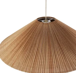 GUBI Tynell 1972 pendellampa, 90 cm, mässing - bambu