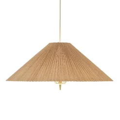 GUBI Tynell 1972 pendellampa, 60 cm, mässing - bambu