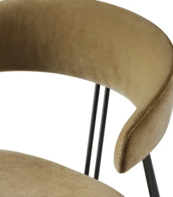 GUBI Violin stol, helklädd, Velvet Grey Green 294