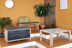 Hartô Gabin bänk, ek - skiffergrå