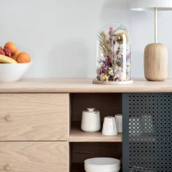 Hartô Gabin sideboard med lådor, hög, ek - skiffergrå