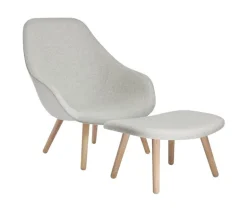 HAY About A Lounge Chair AAL92, lackerad ek - Divina Melange 120
