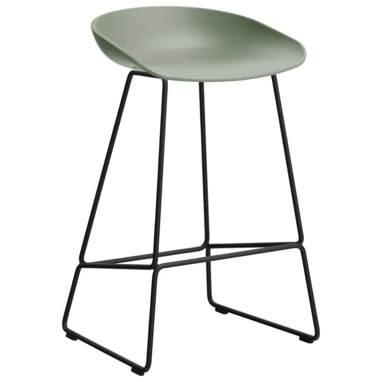HAY About A Stool AAS38, 64 cm, svart - grågrön