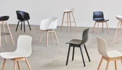 HAY About A Stool AAS32, 75 cm, vit 2.0 - lackerad ek - stål