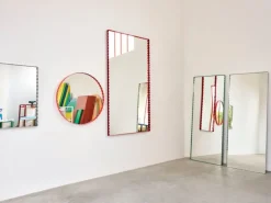 HAY Arcs Mirror rektangel, stor, vinröd